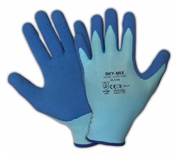 foto del prodotto australian guanti nylon latex palmo lattice azzurro tg. 6 ar confezione da paia 12