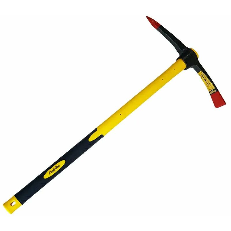 foto del prodotto australian piccone italiano top con occhio ovale e manico realizzato in fibra di vetro e gomma 1,5 kg 91 cm