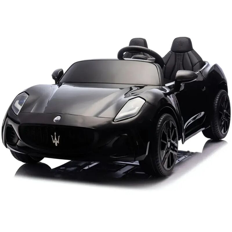 foto del prodotto auto elettrica bambini maserati folgore 2 posti 12v nero doppio motore