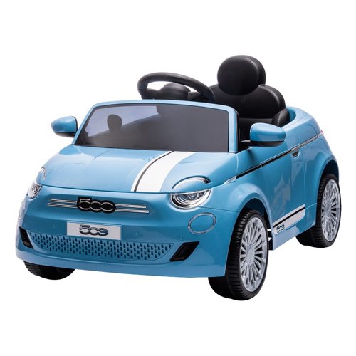 foto del prodotto auto elettrica globo 42122 spidko fiat 500e 12v r c azzurro