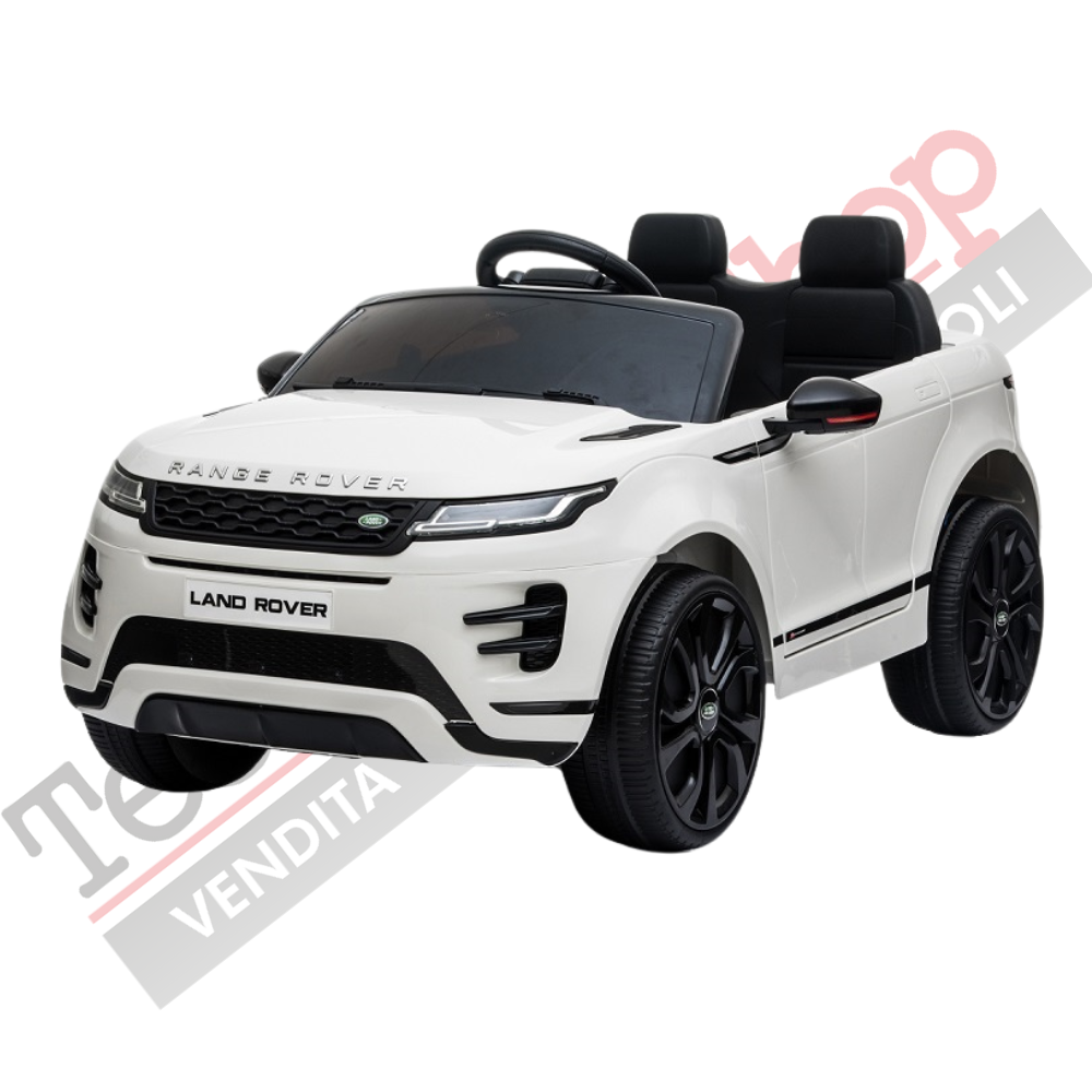 foto del prodotto auto elettrica macchina per bambini land rover evoque 12v con monitor 4 quot lettore mp3 bianco