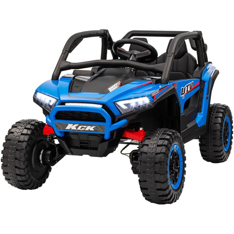 foto del prodotto auto elettrica per bambini 3 8 anni guida manuale e telecomando blu aiyaplay