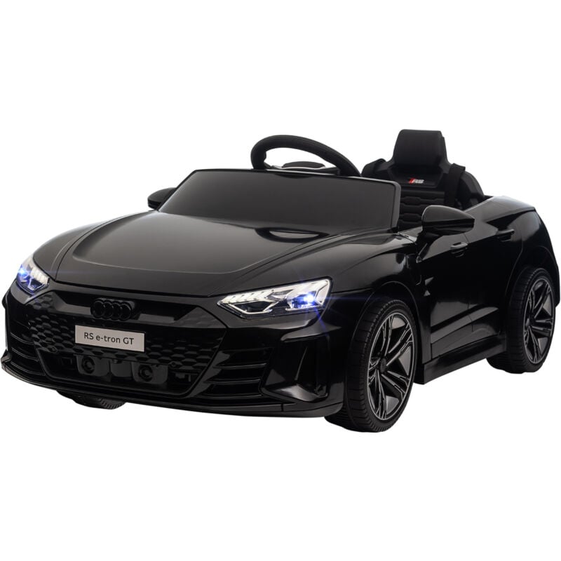 foto del prodotto auto elettrica per bambini 5 anni licenza audi con telecomando nera homcom