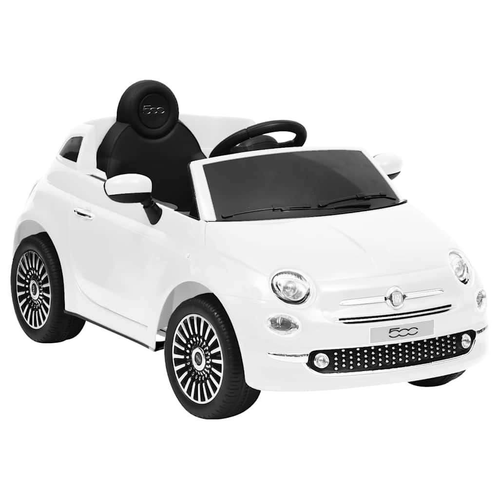foto del prodotto auto elettrica per bambini fiat 500 bianca cod mxl 68808