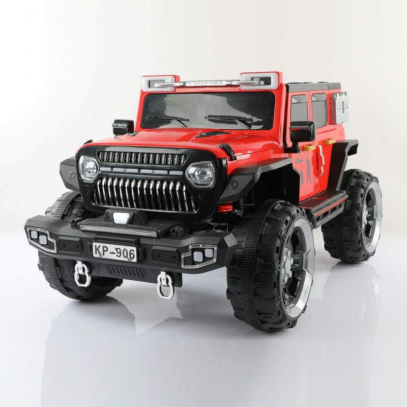 foto del prodotto auto elettrica per bambini macchina suv jeep 2 posti 4wd 12v con telecomando usb mp3 rossa