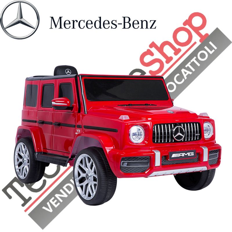 foto del prodotto auto elettrica per bambini mercedes g63 sport amg 12v rosso