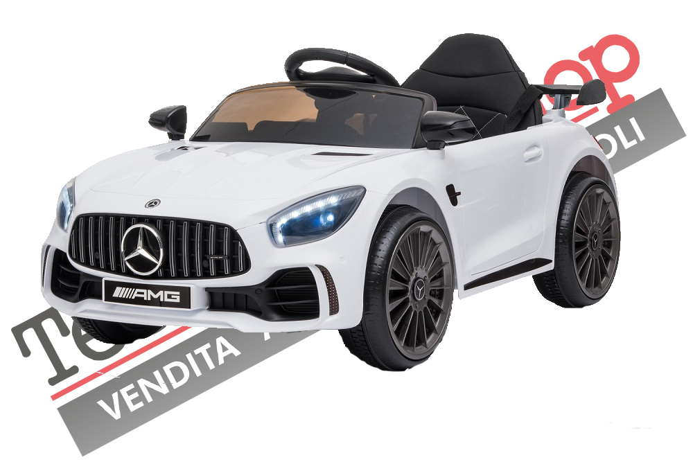 foto del prodotto auto elettrica per bambini mercedes gtr gt r amg 12v small bianco