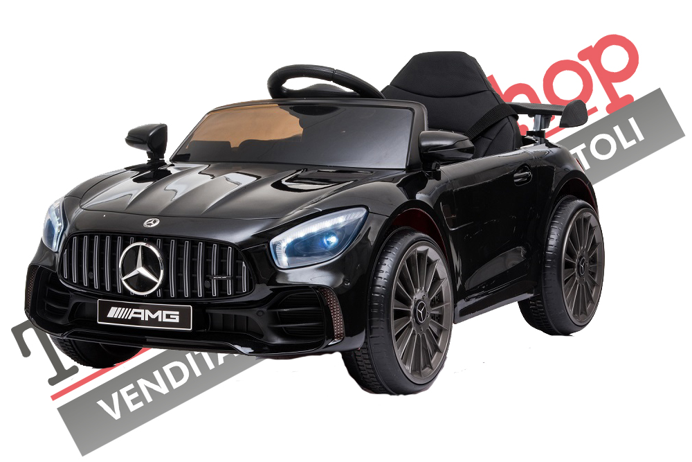 foto del prodotto auto elettrica per bambini mercedes gtr gt r amg 12v small nero