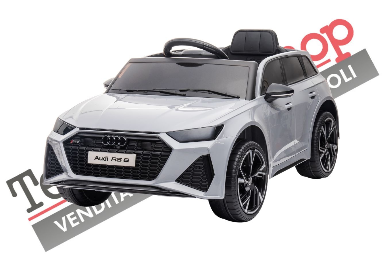 foto del prodotto auto macchina elettrica per bambini audi rs6 12v grigio