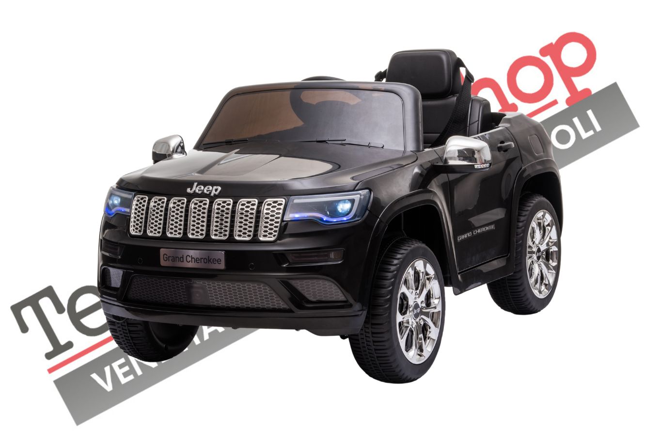 foto del prodotto auto macchina elettrica per bambini jeep grand cherokee 12v nero