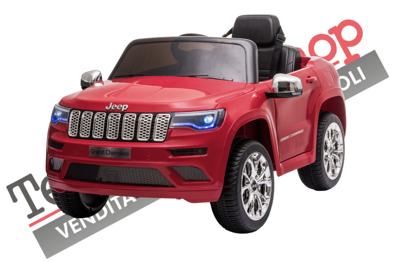 foto del prodotto auto macchina elettrica per bambini jeep grand cherokee 12v rosso