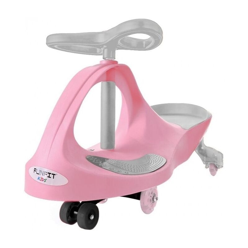 foto del prodotto auto wiggle auto oscillante con ruote illuminate a led rosa