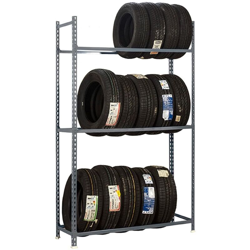 foto del prodotto autoclick pneumatici plus 3 400 - set di mensole grigio scuro - simonrack