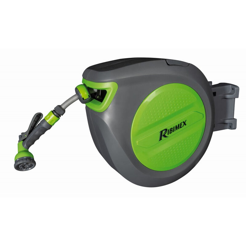 foto del prodotto automatische schlauchtrommel gartenschlauch wasserschlauch 'acquaroll ' - 30 2 m, multistrahlpistole, schnellkupplung - prd33p - ribimex