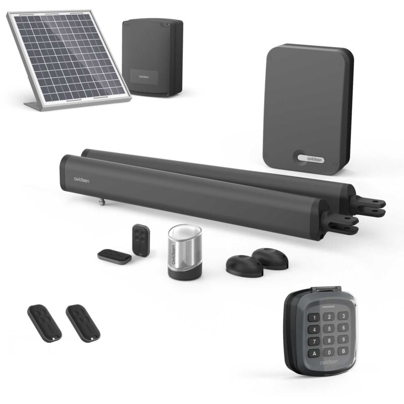 foto del prodotto automazione ad alimentazione solare avidsen teha 410 solar kit completo con tastiera a codice wireless 114255