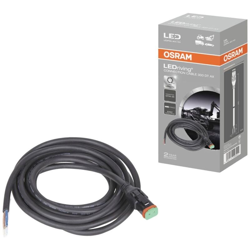 foto del prodotto automotive cavo ledriving connection cable 300 dt ax ledpwl acc 103 l x a x p 30 x 0.5 x 3000 mm osram