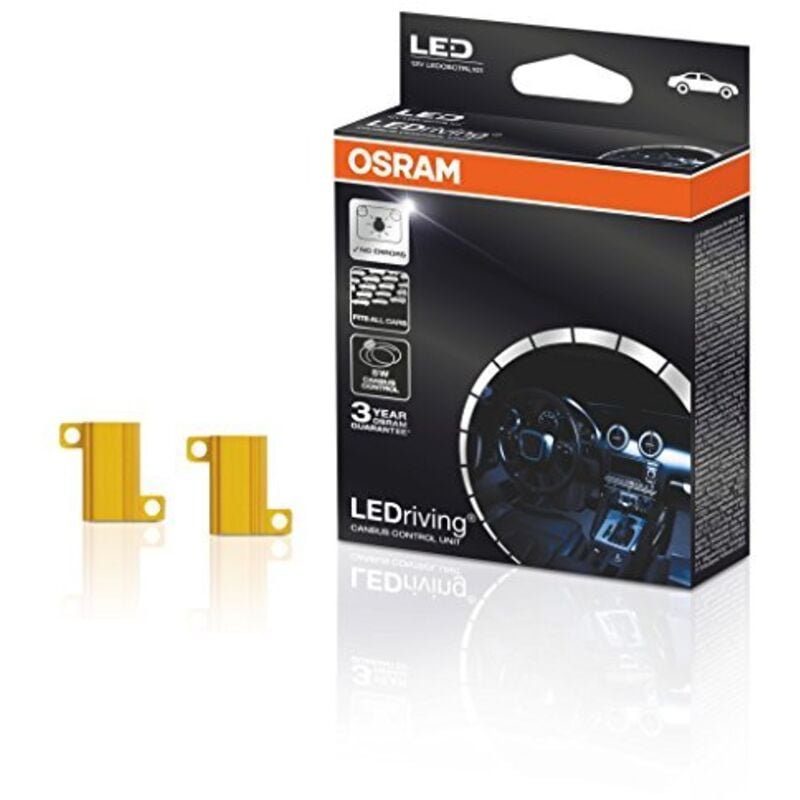 foto del prodotto automotive ledriving canbus control unit 5w ledcbctrl101 cancellatore errori can-bus 16 mm x 15 mm x 8 mm - osram