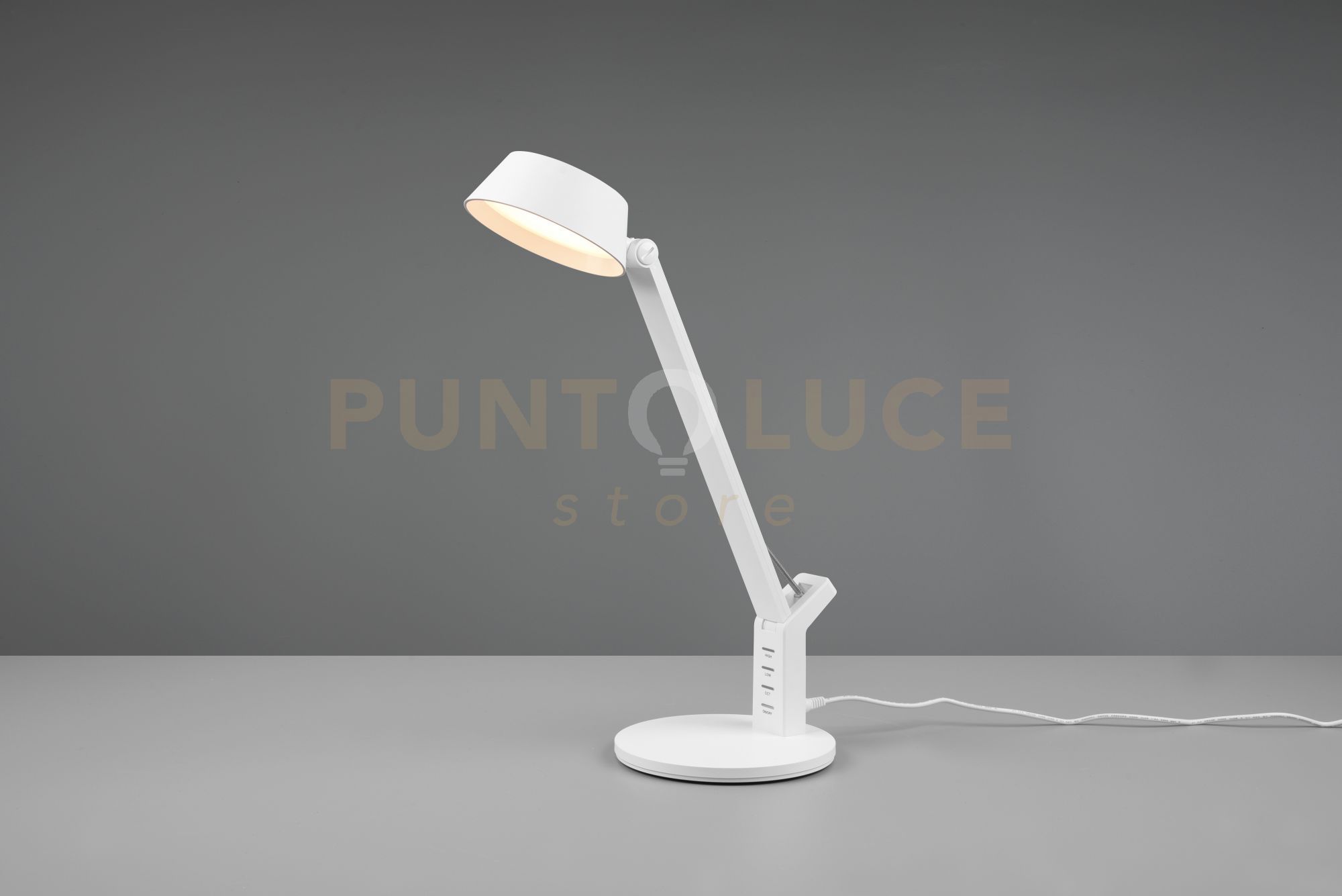 foto del prodotto ava lampada da studio led 5,2w 600lm, 3000 4000 6500k bianca con 4 prese usb e touch dimmer h. 40,4cm
