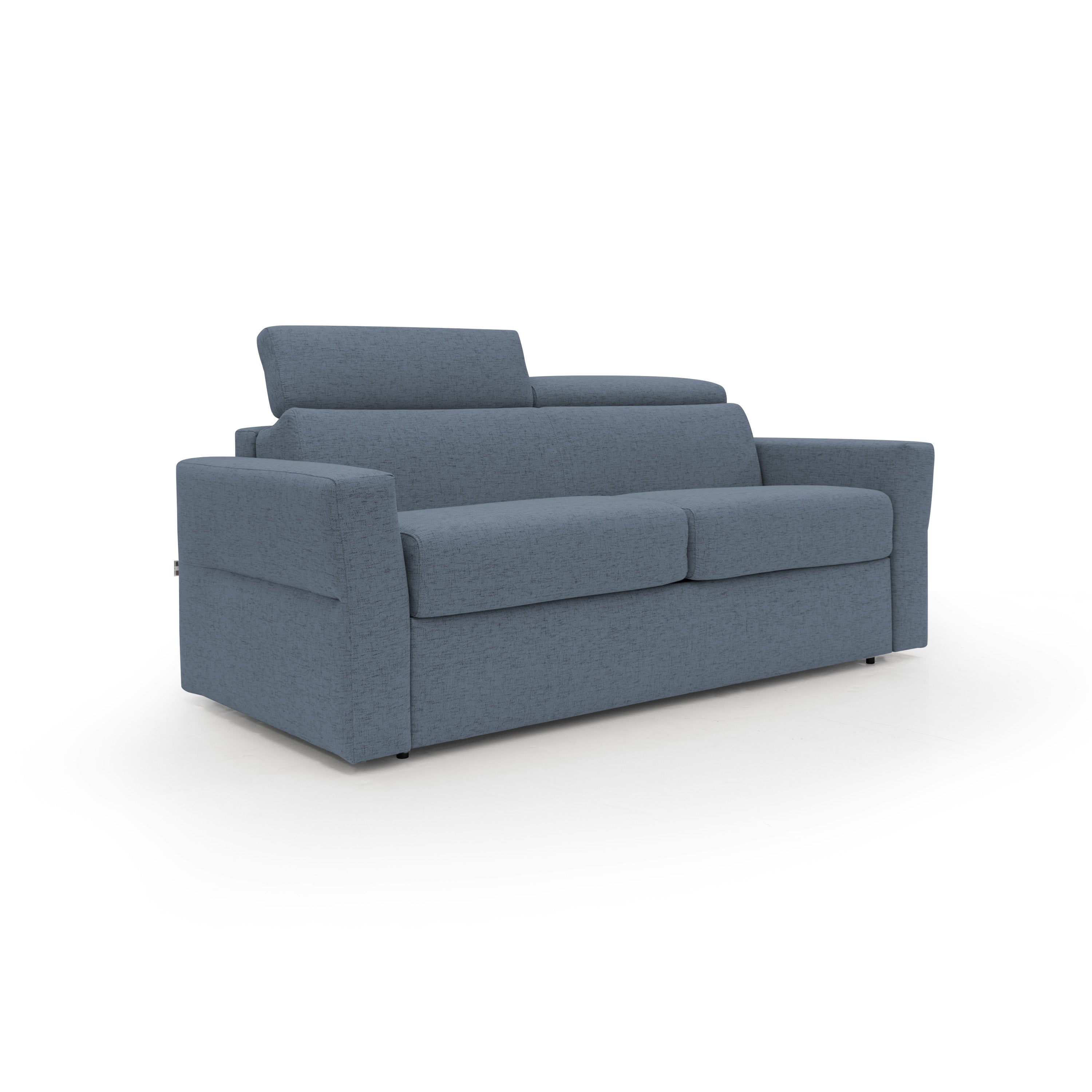 foto del prodotto avalon divano letto con materasso h18 180 cm mat. 120x197 cm blu