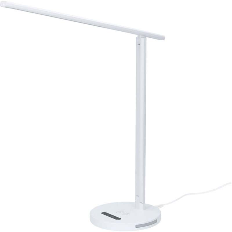 foto del prodotto avance flexo led t ctil con regulador de intensidad y temperatura de luz. cargador para m vil de inducci n. blanco.