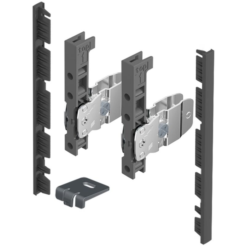 foto del prodotto avantech you kit di connettori per la facciata interna da tagliare su misura altezza 139 mm antracite hettich 9257620