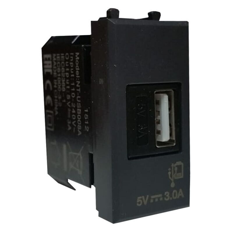 foto del prodotto ave caricatore usb serie 44 tipo a universale 3a grigio 445082usb3a