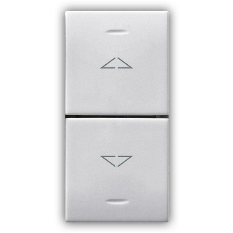 foto del prodotto ave doppio pulsante con frecce domus s44 colore ral 9010 1p na 1p na 10a 250v 1 modulo 441056f