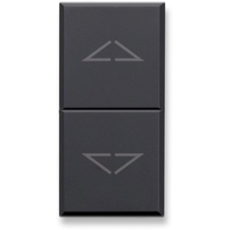 foto del prodotto ave doppio pulsante con frecce tekla s44grigio tekla 1p na 1p na 10a 250v 1 modulo 445056f