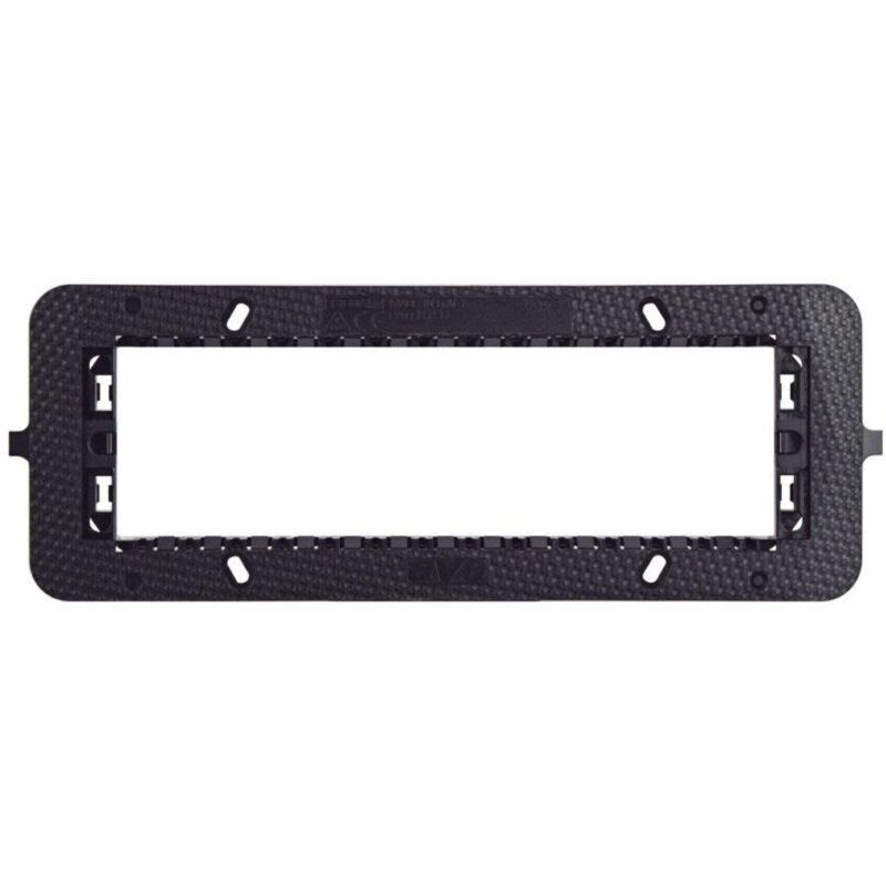 foto del prodotto ave interruttori catalogo ave supporto smart44 nero con viti 7moduli scatole rettangolari