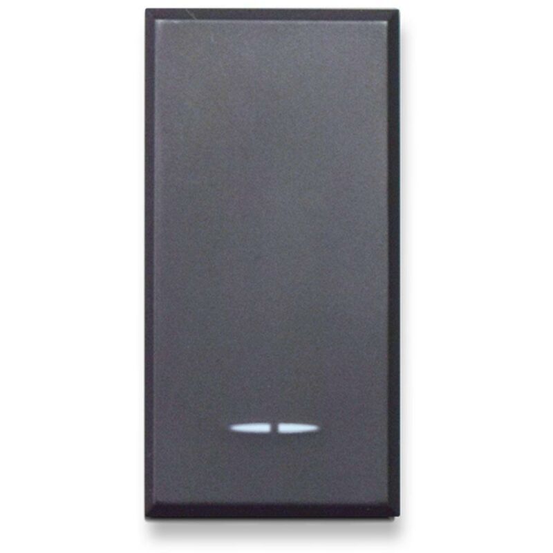 foto del prodotto ave invertitore tasto con gemma tekla s44 grigio 1p 16ax illuminabile 1 modulo 445004