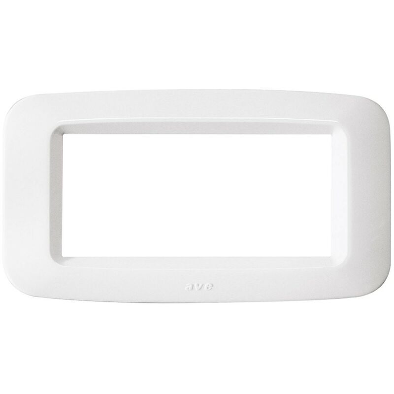 foto del prodotto ave placca in tecnopolimero banquise sistema 45 4 moduli bianco lucido 45py04bb