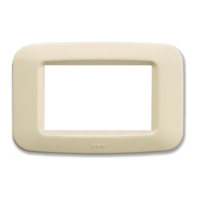 foto del prodotto ave placca in tecnopolimero yes 45 3 moduli bianca blanc lucida 45py03bp