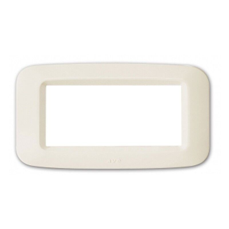 foto del prodotto ave placca in tecnopolimero yes 45 4 moduli bianca blanc lucida 45py04bp