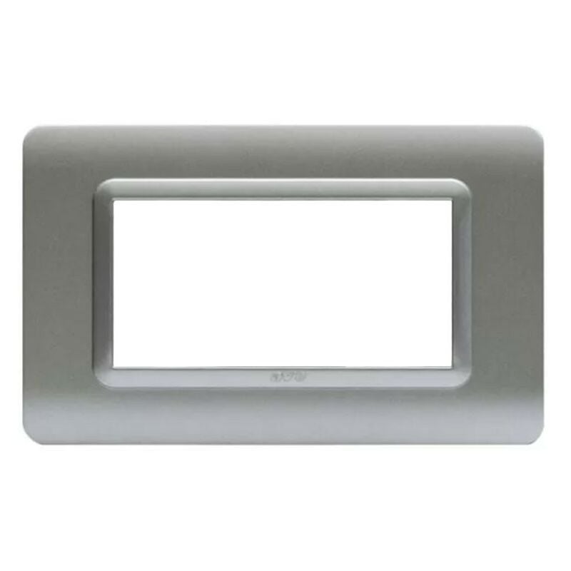 foto del prodotto ave placca sistema 44 tecnopolimero argento opaco 4 posti 44py04ao