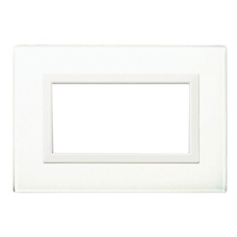 foto del prodotto ave placca vera sistema 44 in vetro 4 moduli bianco lucido 44pv4bl