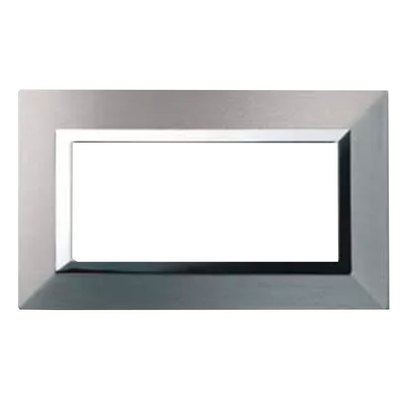 foto del prodotto ave placca zama sistema 44 metallo 4 moduli alluminio naturale 44p94als