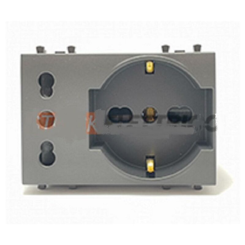 foto del prodotto ave presa schuko bipasso 10 16a tekla 3moduli 44509015mb