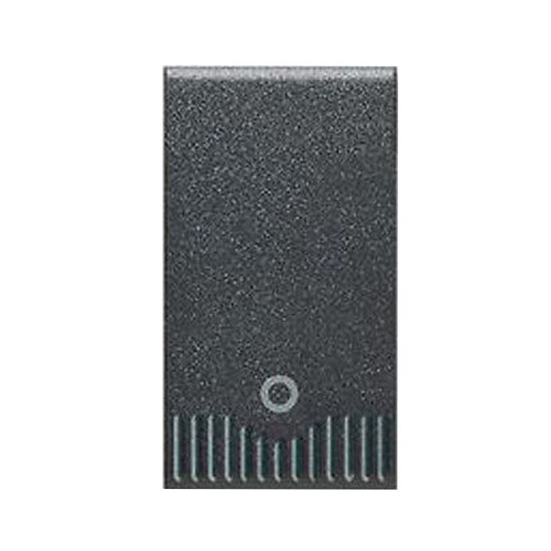foto del prodotto ave pulsante unipolare na noir 1 modulo 10a 250v nero 45305