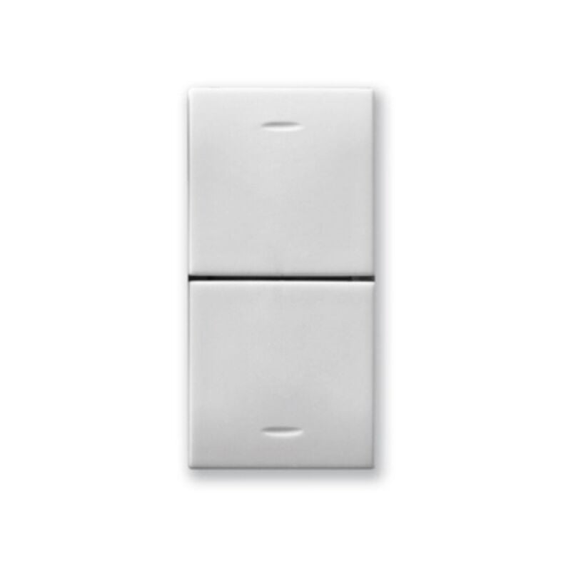 foto del prodotto ave spa doppio pulsante domus s44 colore ral 9010 1p na 1p na 10a 250v 1 modulo ave 441056