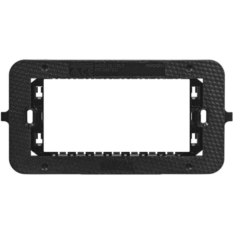 foto del prodotto ave supporto smart44 nero con viti 4 moduli per scatole rettangolari 44a04sm