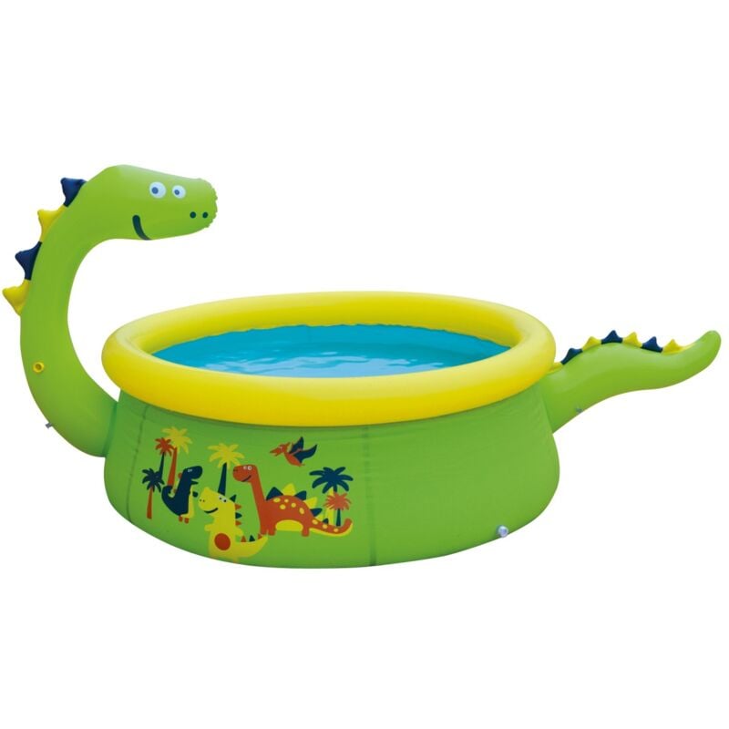 foto del prodotto avenli piscina dinosauro verde gonfiabile per bambini 175x62 cm