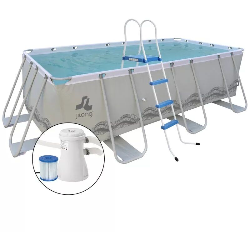 foto del prodotto avenli piscina fuori terra con struttura 400x200x100 cm con scaletta e pompa filtro