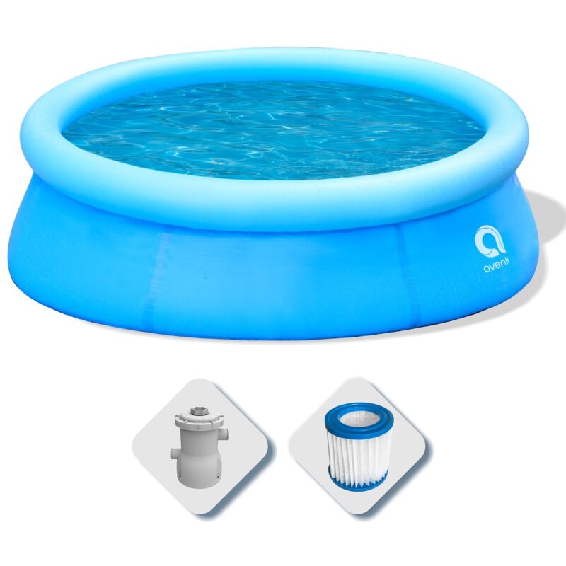 foto del prodotto avenli piscina tonda 420 cm fuori terra con pompa filtro h84 cm