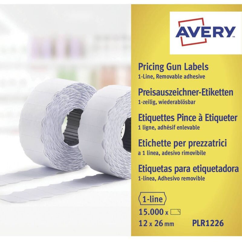 foto del prodotto avery-zweckform etichetta per prezzo plr1226 staccabile larghezza etichette: 26 mm altezza etichette: 12 mm bianco 1500