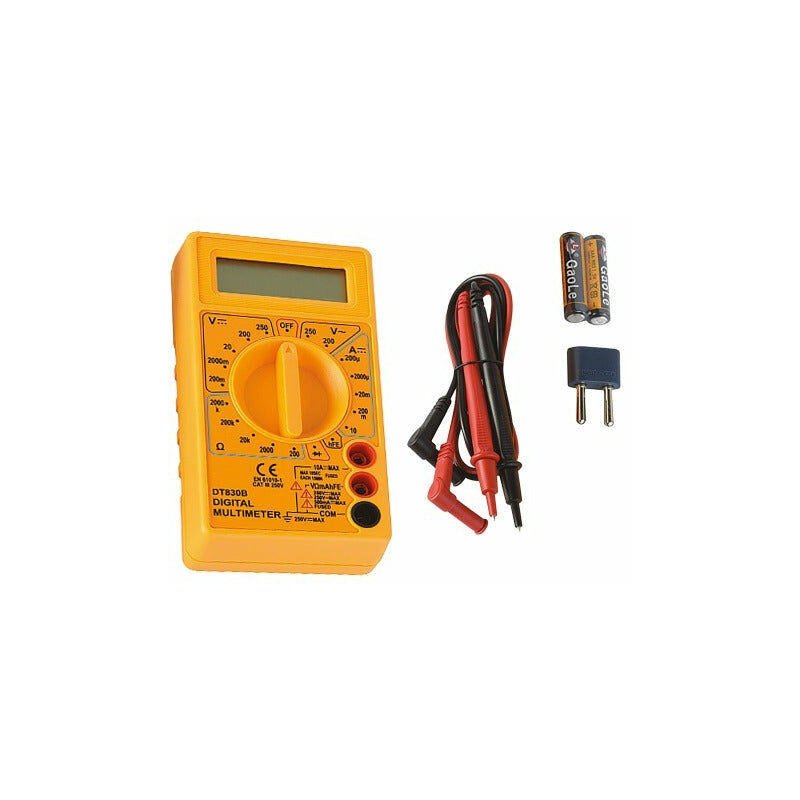 foto del prodotto avidsen tester multimetro digitale tascabile completo con 2 terminali per misurazione