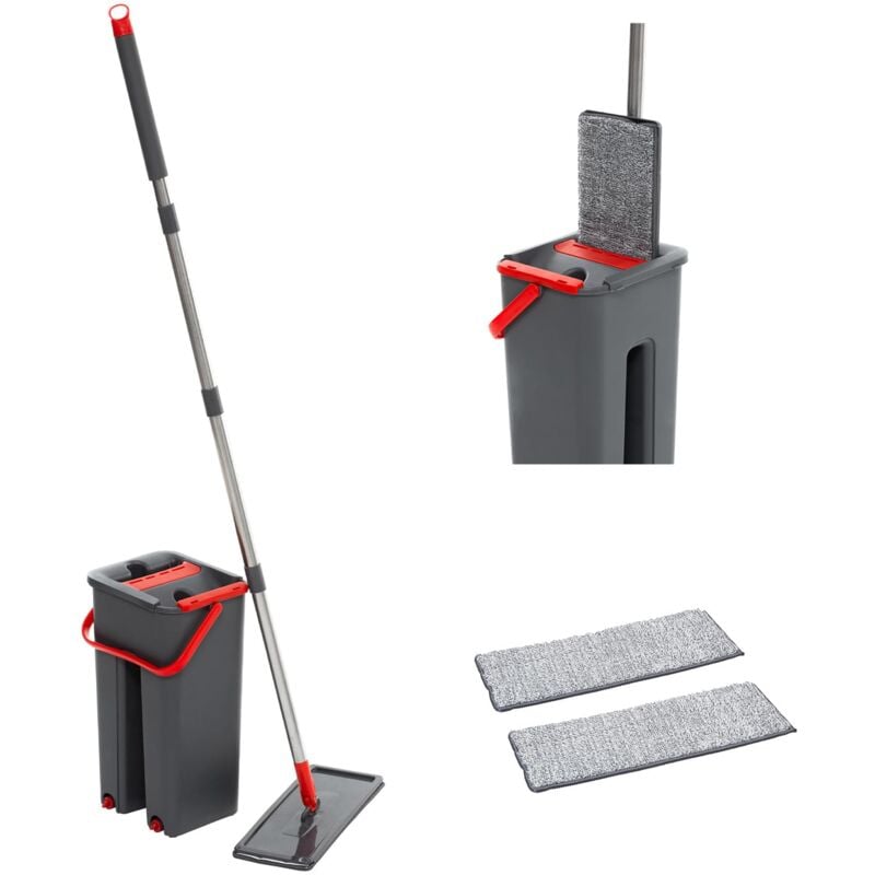 foto del prodotto avilia fastmop tana secchio automatico pulizia rapida e pratica scopa puliscipavimenti con 2 moci e serbatoio da 4 litri