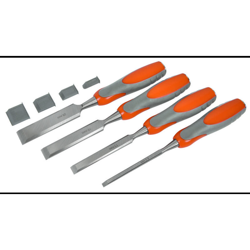 foto del prodotto avit kit scalpello in legno con lame in acciaio temprato da 6.5, 13, 19 e 25 mm di larghezza av10010