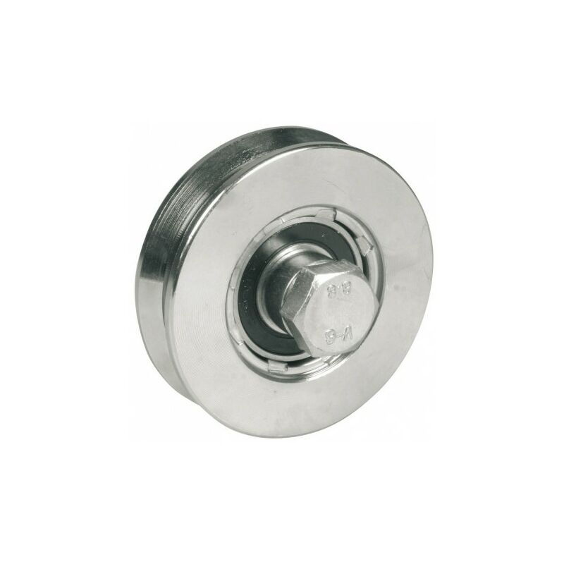 foto del prodotto avl ruota 80 con scanalatura triangolare e 1 cuscinetto a sfere portata 200 kg 914080y