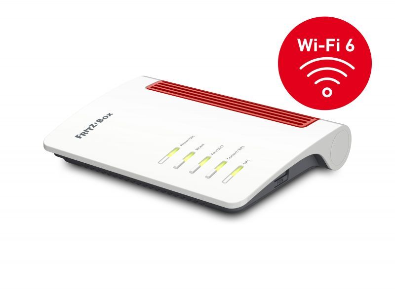 foto del prodotto avm fritz box 7530 ax router wireless gigabit ethernet dual band 2.4ghz 5ghz rosso bianco