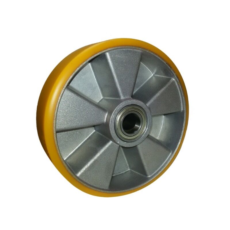 foto del prodotto avo 18a ruota con rivestimento in poliuretano nucleo alluminio 160x50 foro 20